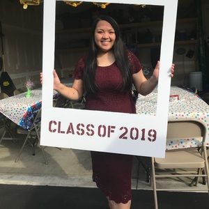 Maroon Roz&Ali Dress